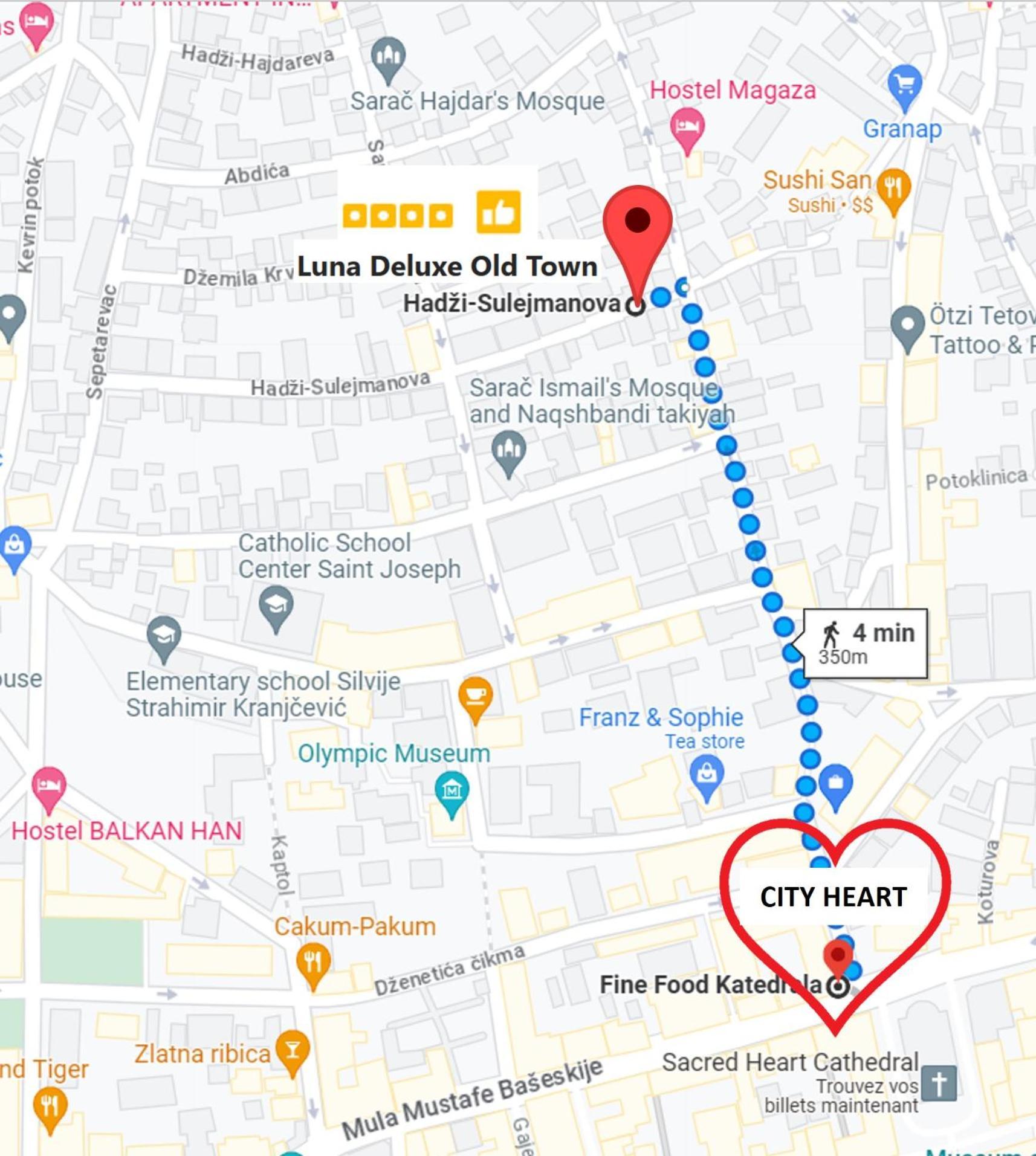 סראייבו Luna Deluxe City Center & Free Parking מראה חיצוני תמונה